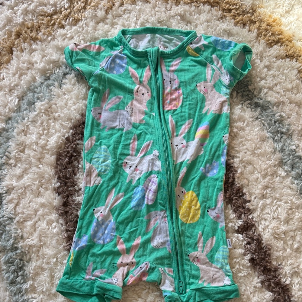 Little Sleepies Mint Green Baby Romper